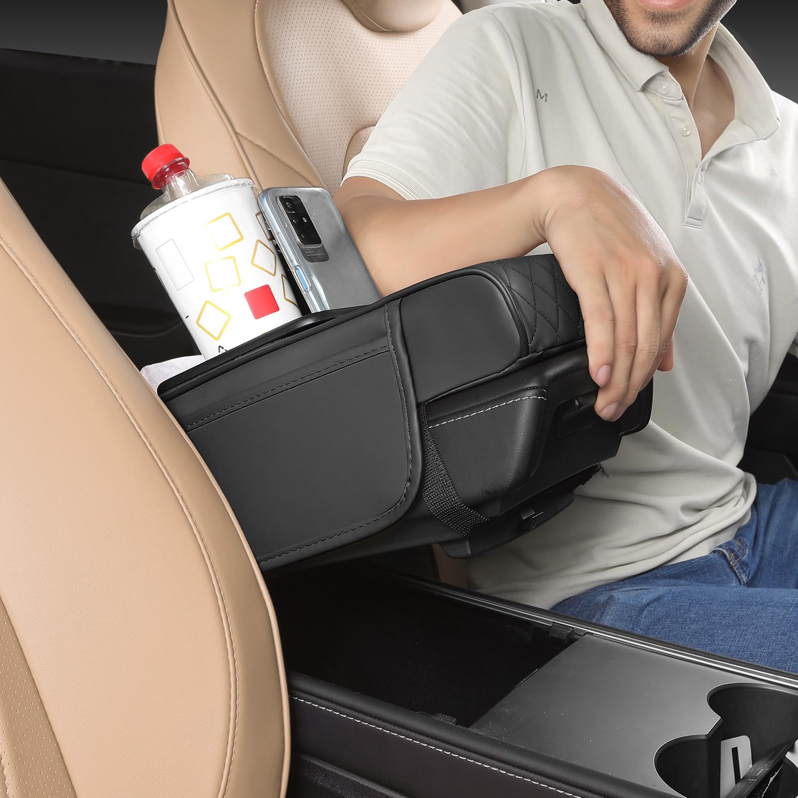 FREESOO installed in car lifestyle shot showing added organization and comfort