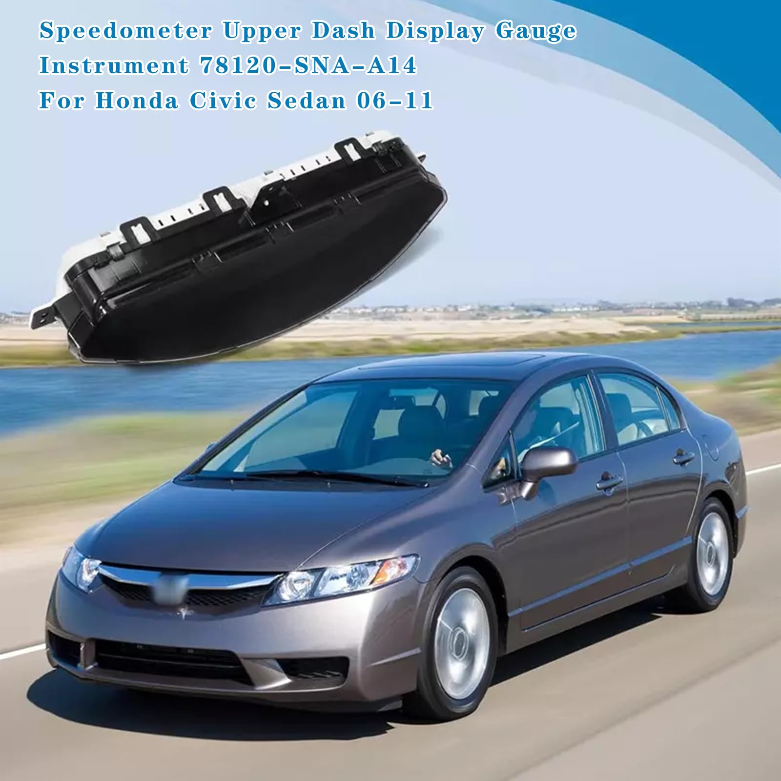 Frezon installed in Civic dash demonstrating restored appearance and readability