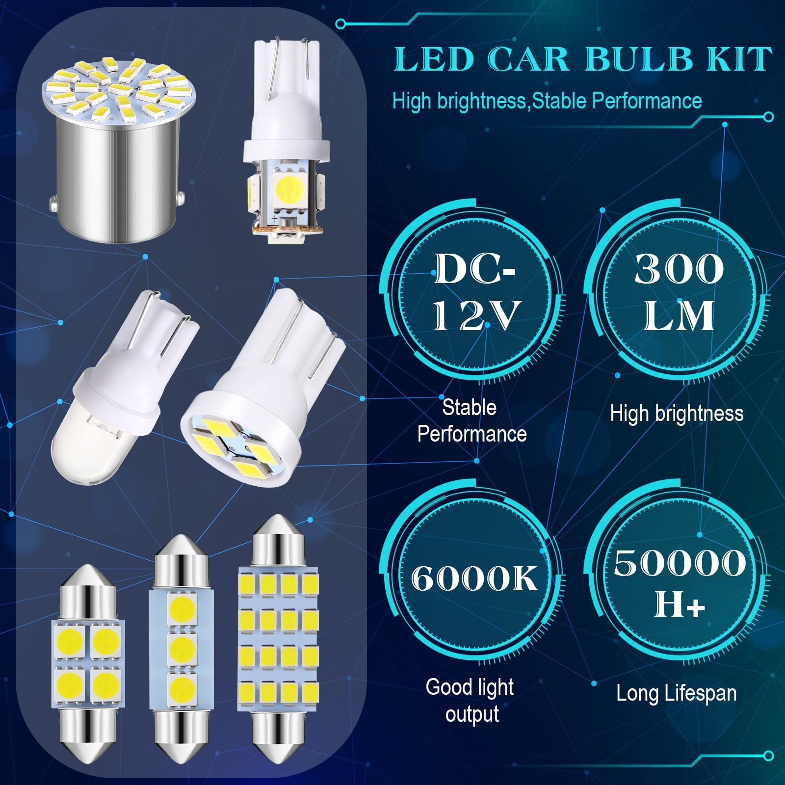 Frienda installed LED in car dome light demonstrating easy plug-and-play benefit