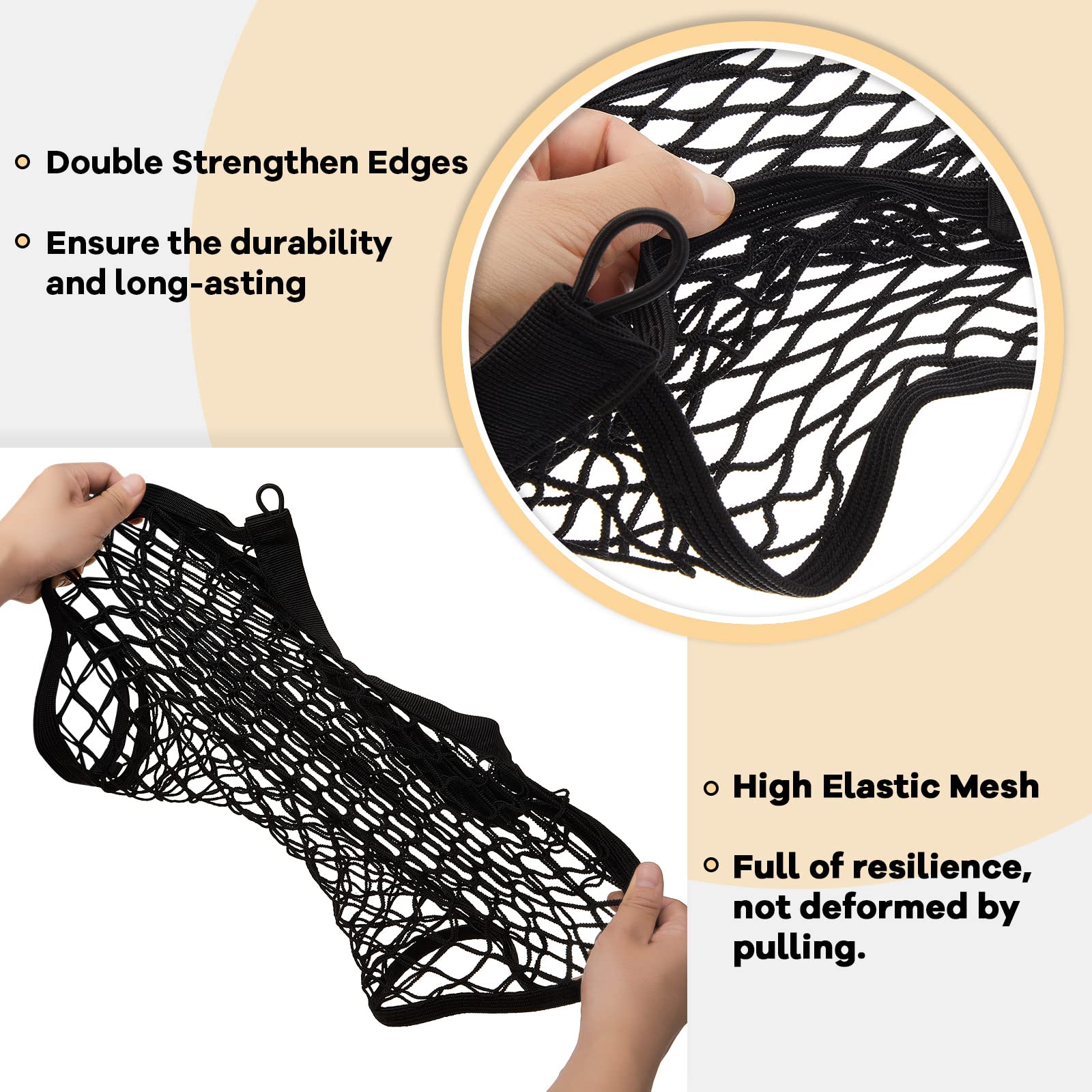 Frienda net mounted on boat bulkhead keeping gear organized benefit