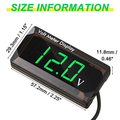 Frienda close-up of three-digit green LED display for quick voltage checks benefit