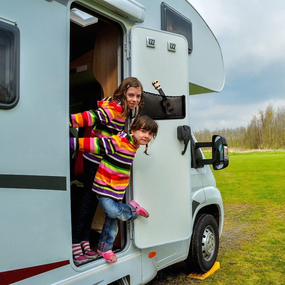 Frienda installed in RV interior organizing essentials during travel