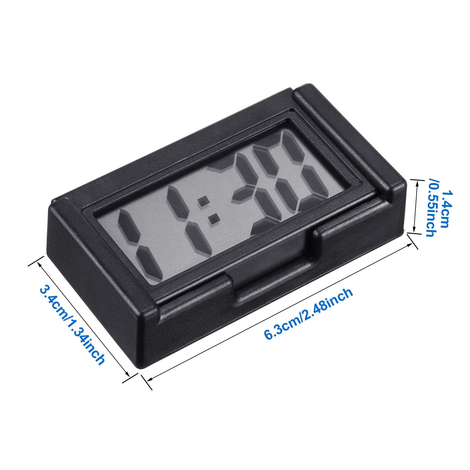 Frienda mini clock back with adhesive pad for easy stick-on installation benefit