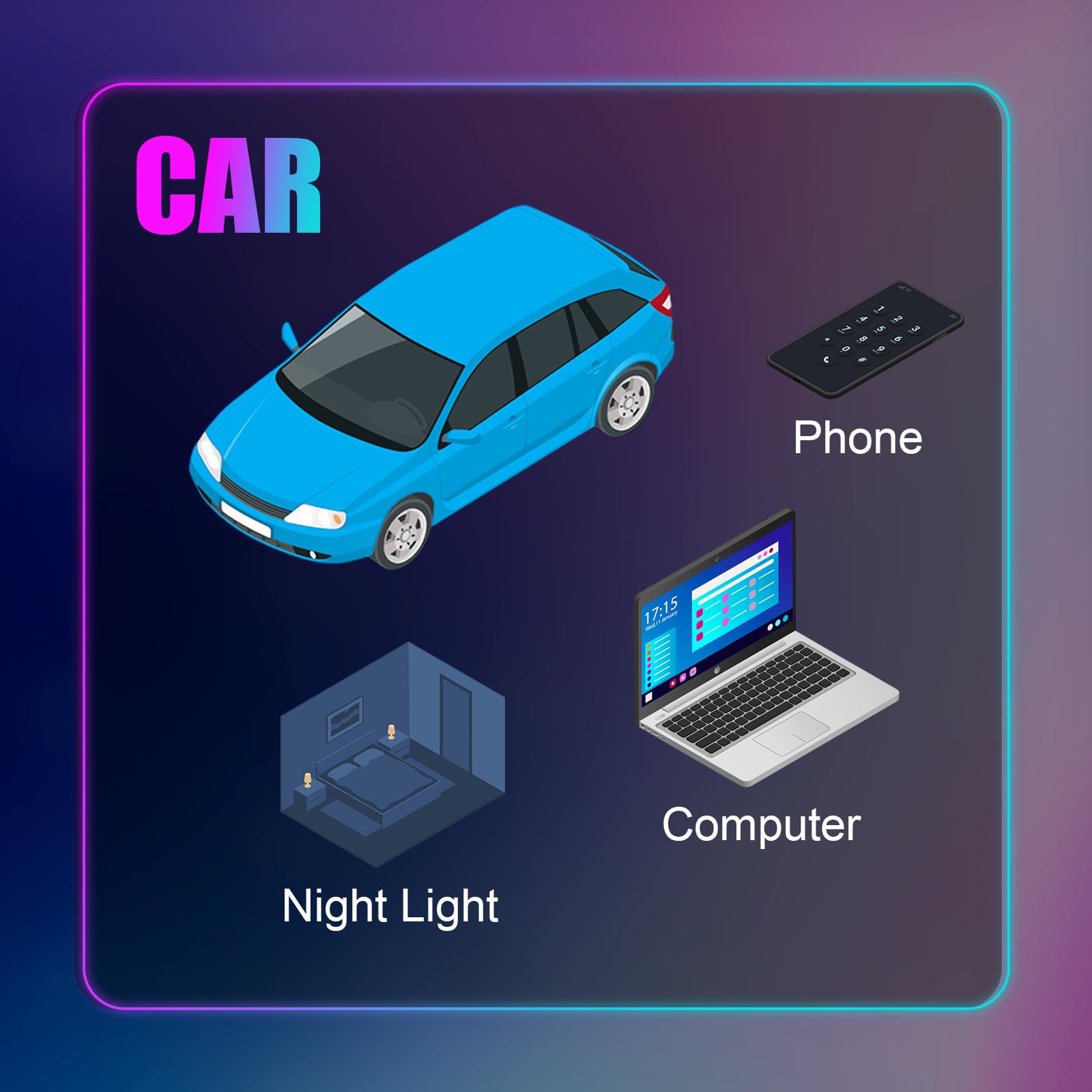 Frienda lighting laptop keyboard at night for better visibility and atmosphere