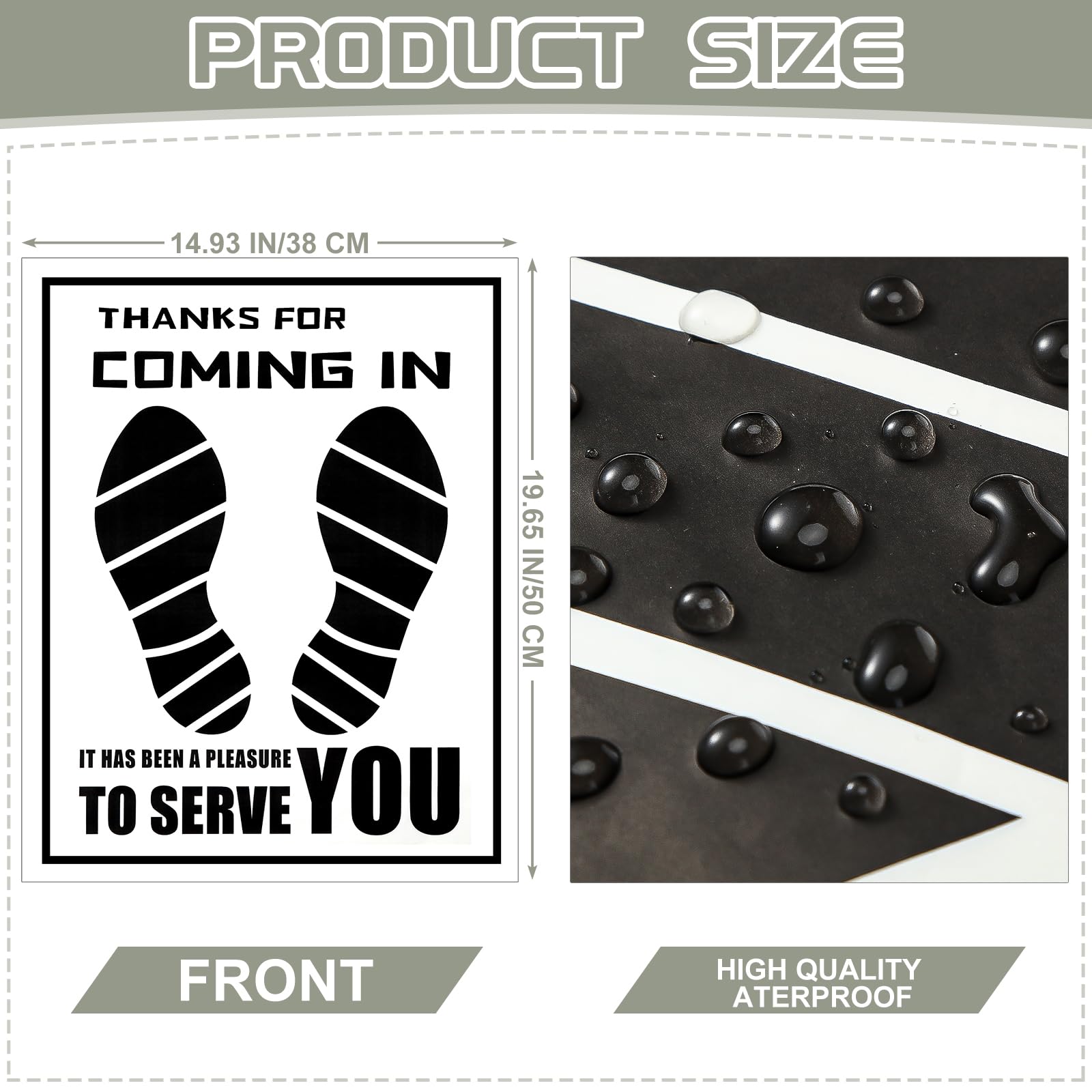 Frienda single mat flat lay showing full 20x15 inch size protection