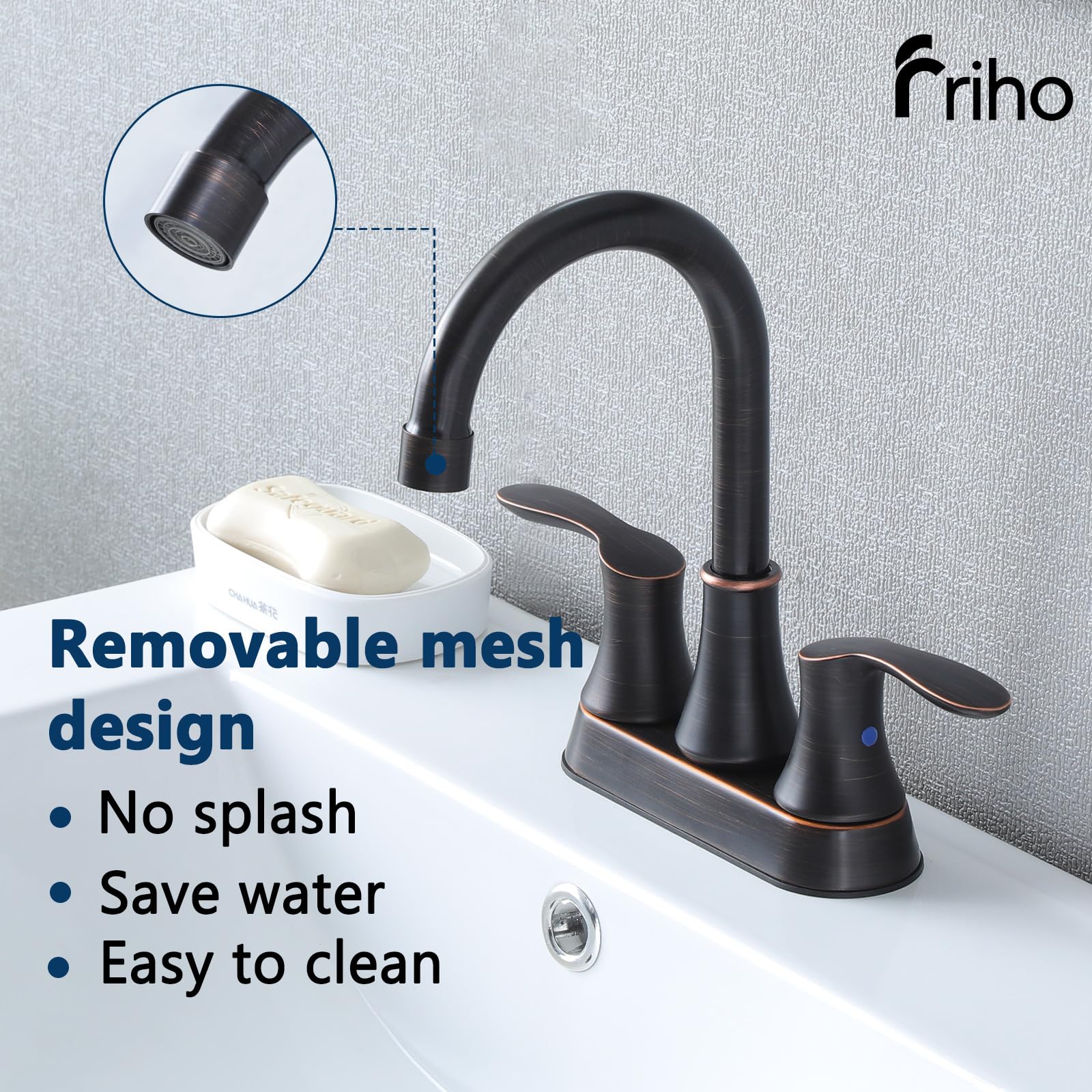 Friho flexible supply hoses view showing 23.6-inch length and quick hookup benefit