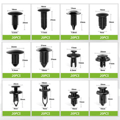 Frokom close-up of assorted nylon clips displaying size variety and durability
