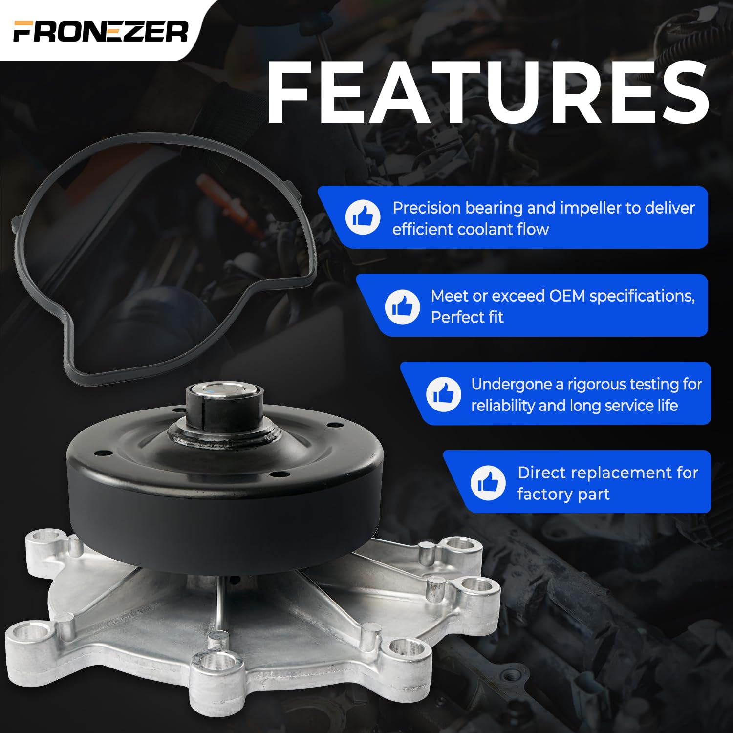 FRONEZER impeller close-up highlighting corrosion-resistant construction benefit
