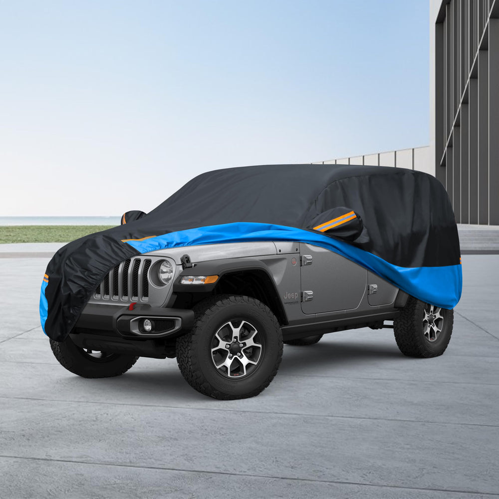 FSGRICH covered SUV in snow demonstrating all-season protection