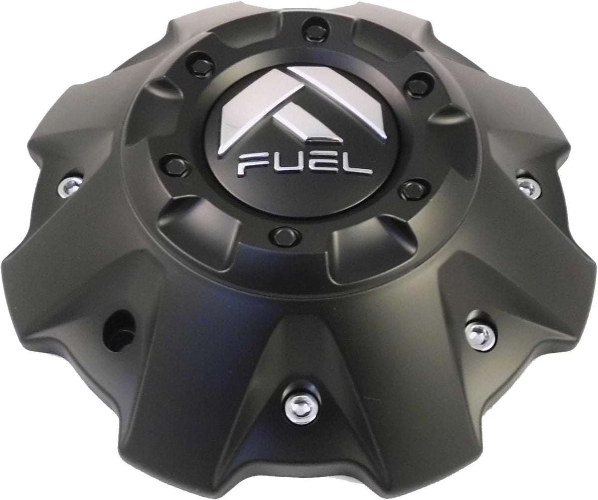 FUEL OFF-ROAD matte black center cap front view shows sleek finish and style