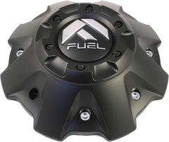 FUEL OFF-ROAD matte black center cap front view shows sleek finish and style