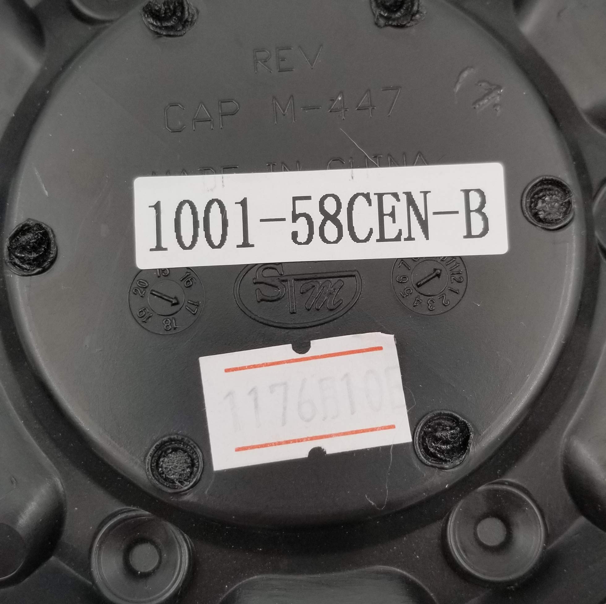 FUEL OFF-ROAD cap next to ruler size comparison for accurate fit confirmation