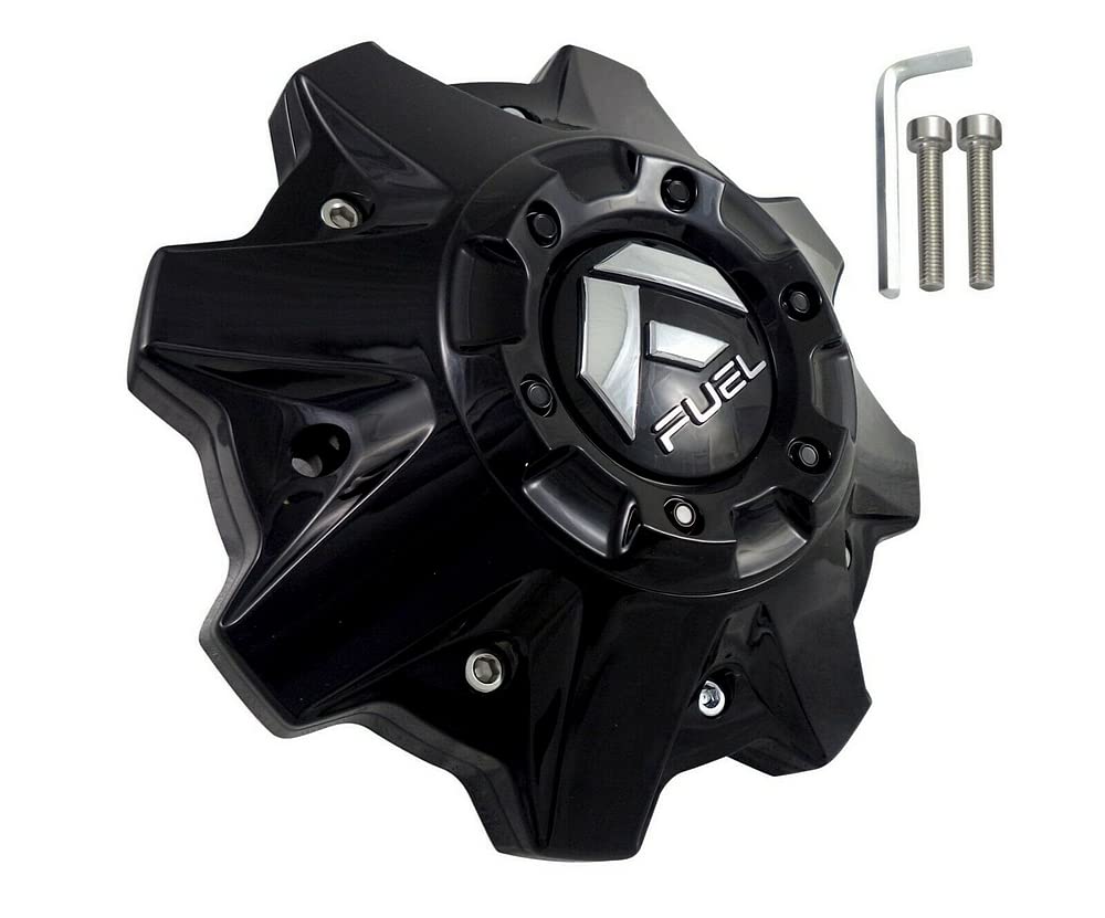 Fuel Offroad front view center cap in gloss black showing clean finish and restore look
