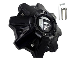 Fuel Offroad front view center cap in gloss black showing clean finish and restore look