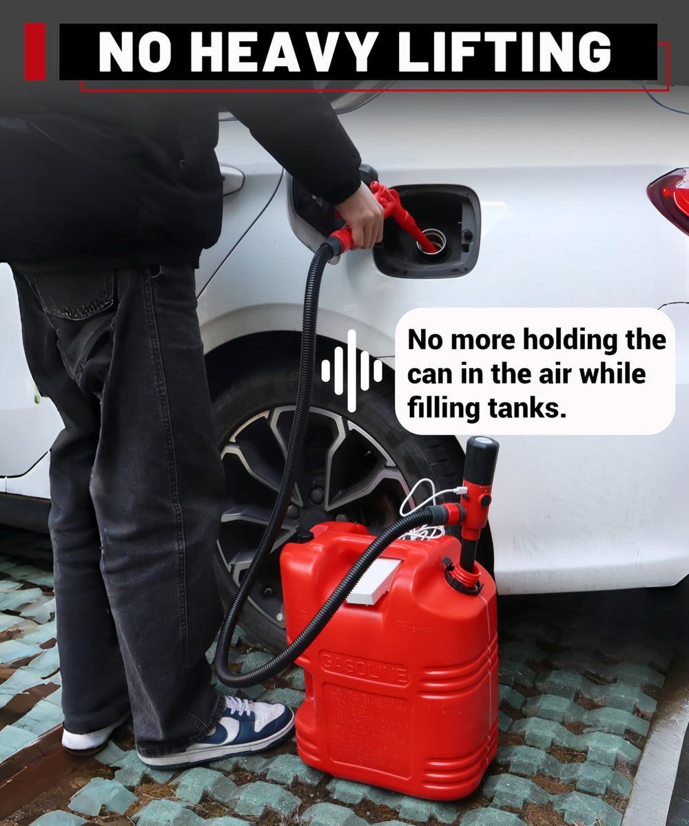 fuelio refueling a portable generator showing convenient onsite use