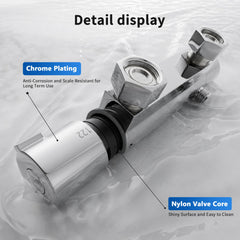 FUGO faucet next to tape measure showing 4-inch center spacing for easy compatibility