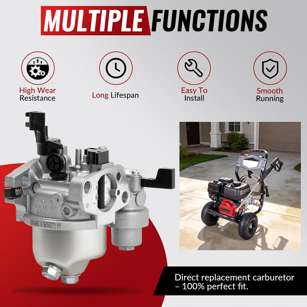 fullas Huayi carburetor size comparison with ruler indicating correct dimensions
