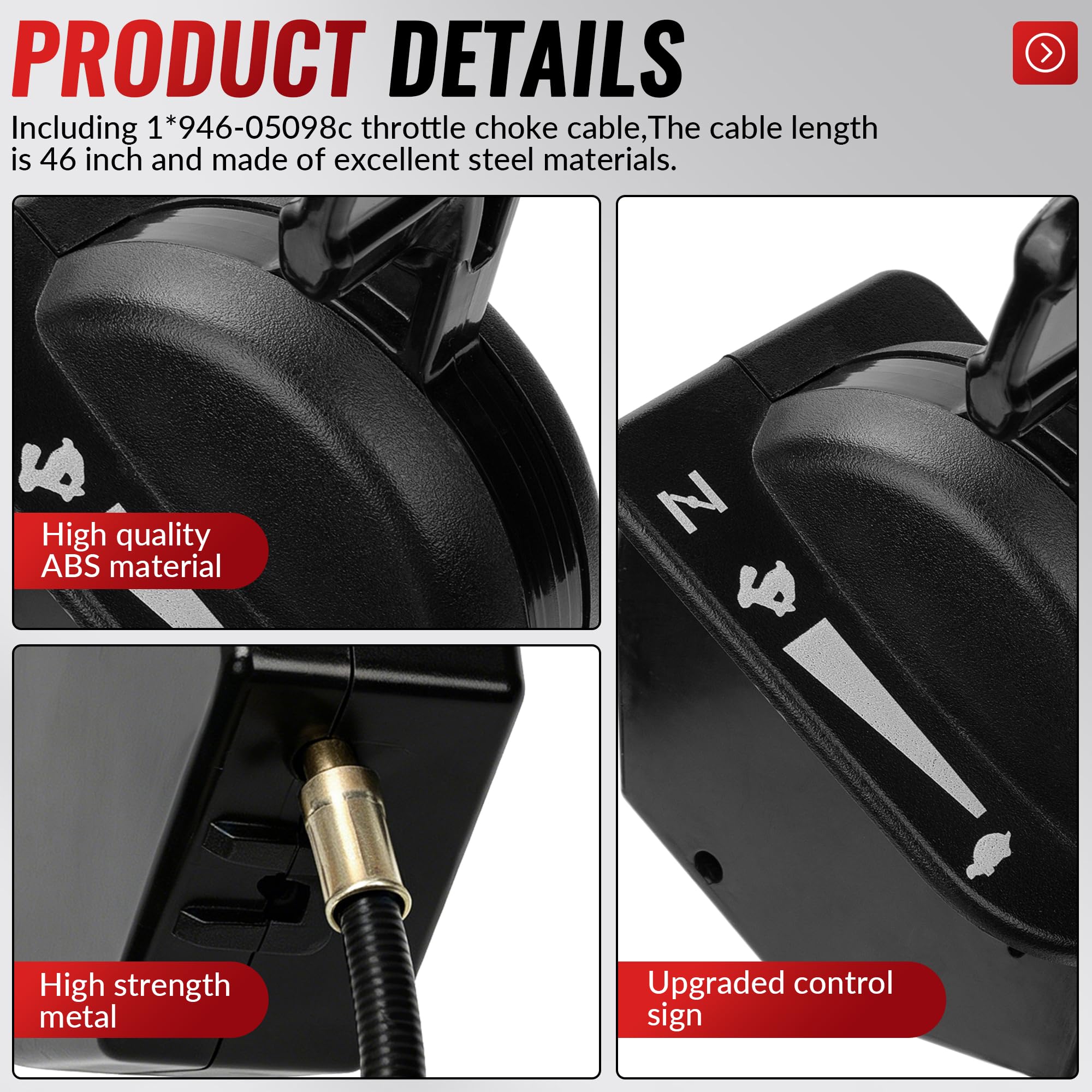 fullas labeled conduit and inner wire lengths for correct OEM fit