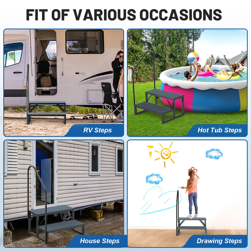 Fumingpal scale comparison with person demonstrating step height and safety