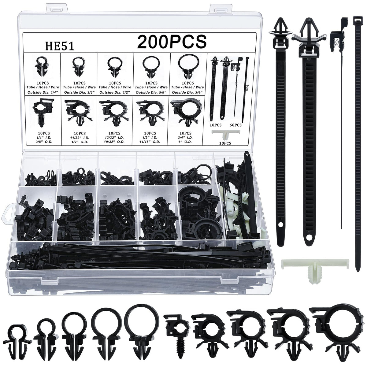 Funnymoom kit box front view showing all compartments and organized fasteners for quick access