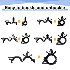 Funnymoom clip installed in car bumper demonstrating secure wire routing and reduced chafing