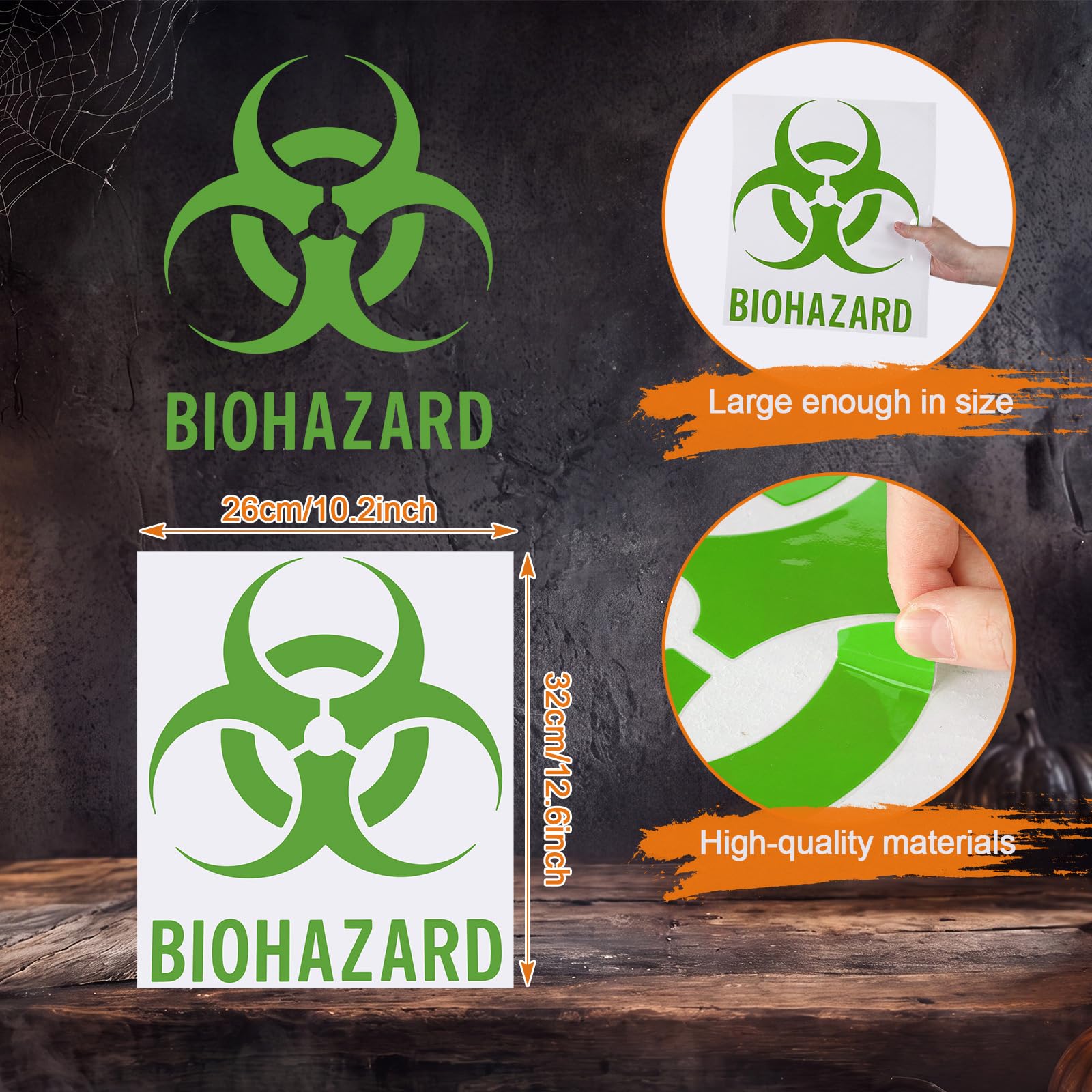 FunooFuno decals on Halloween party backdrop creating cohesive themed atmosphere and dramatic effect