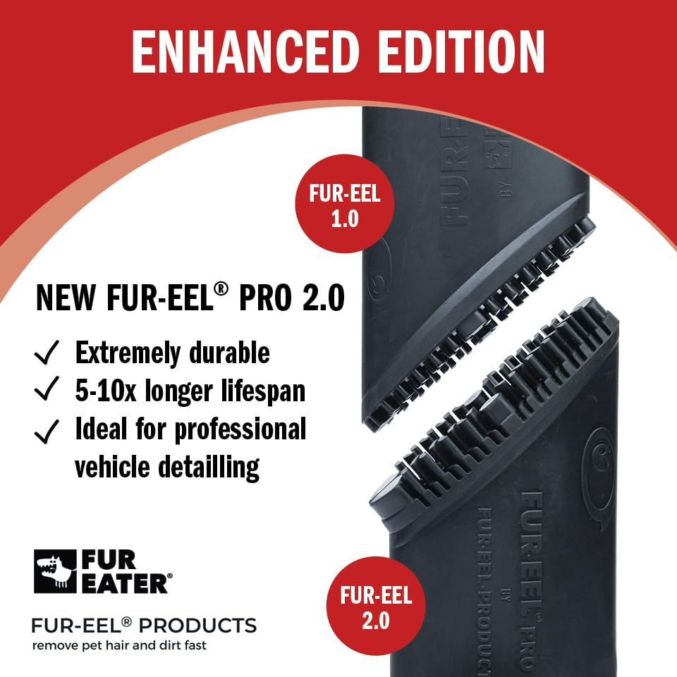 FUR-EEL PRO 2.0 held in hand next to a tape measure to show compact size