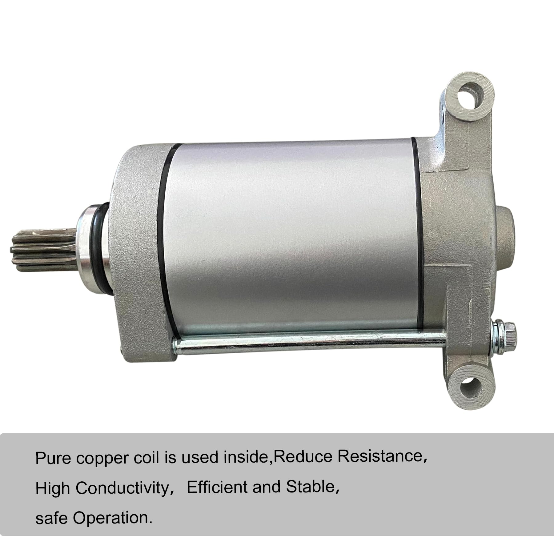 FUYEAR starter motor held in hand showing size for simpler replacement