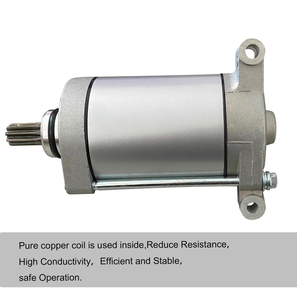 FUYEAR starter motor held in hand showing size for simpler replacement