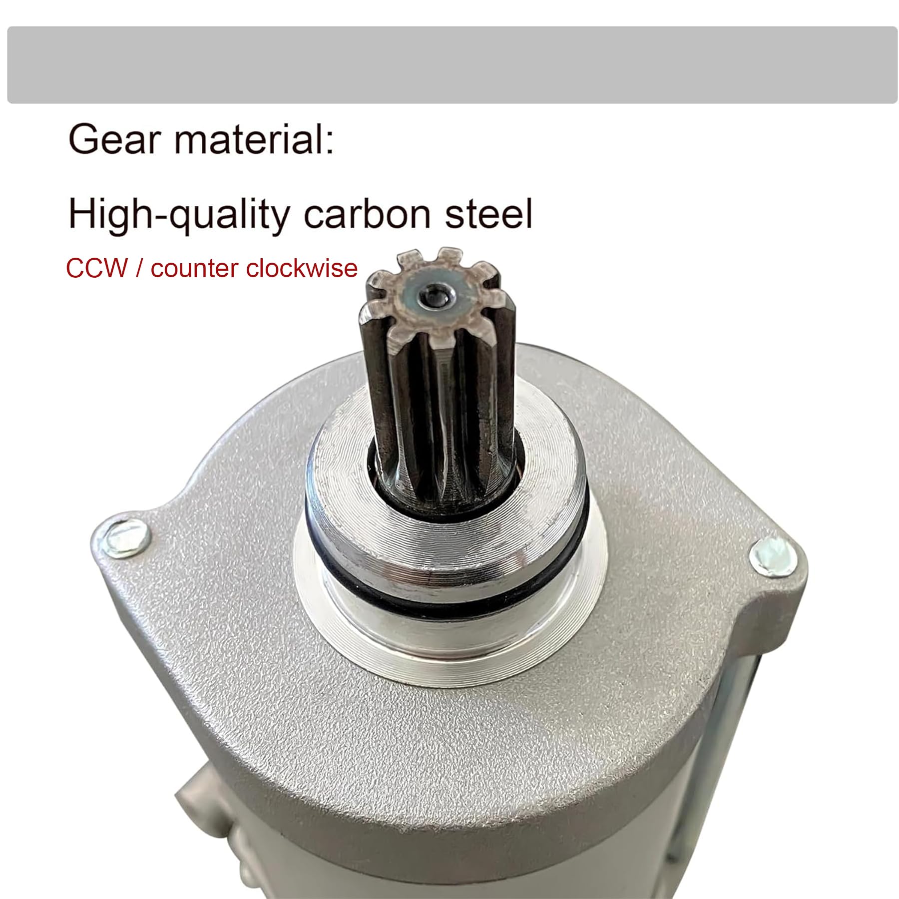 FUYEAR starter motor side profile highlighting durable alloy construction