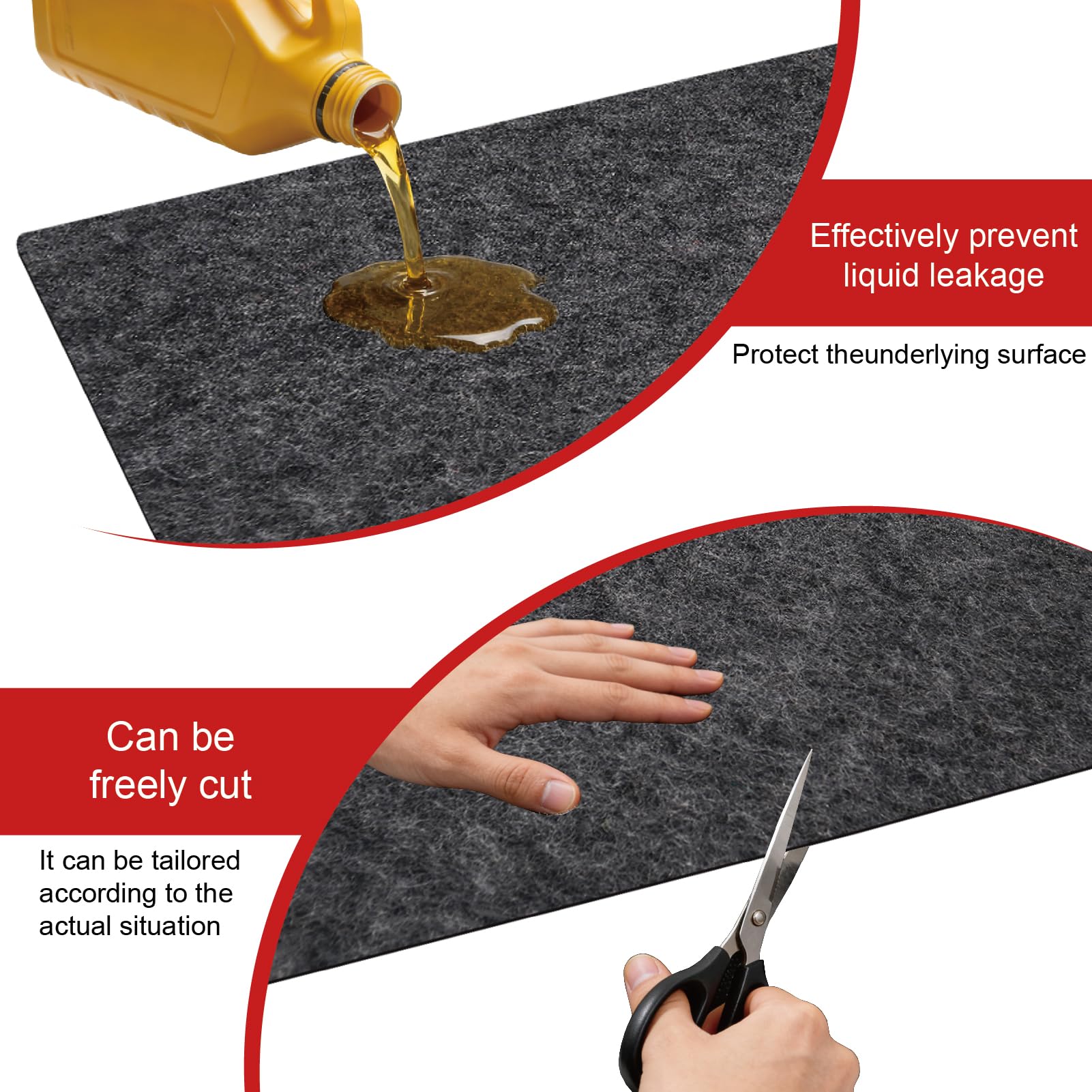 FUZEWANLI adhesive tape detail showing secure non-slip placement benefit