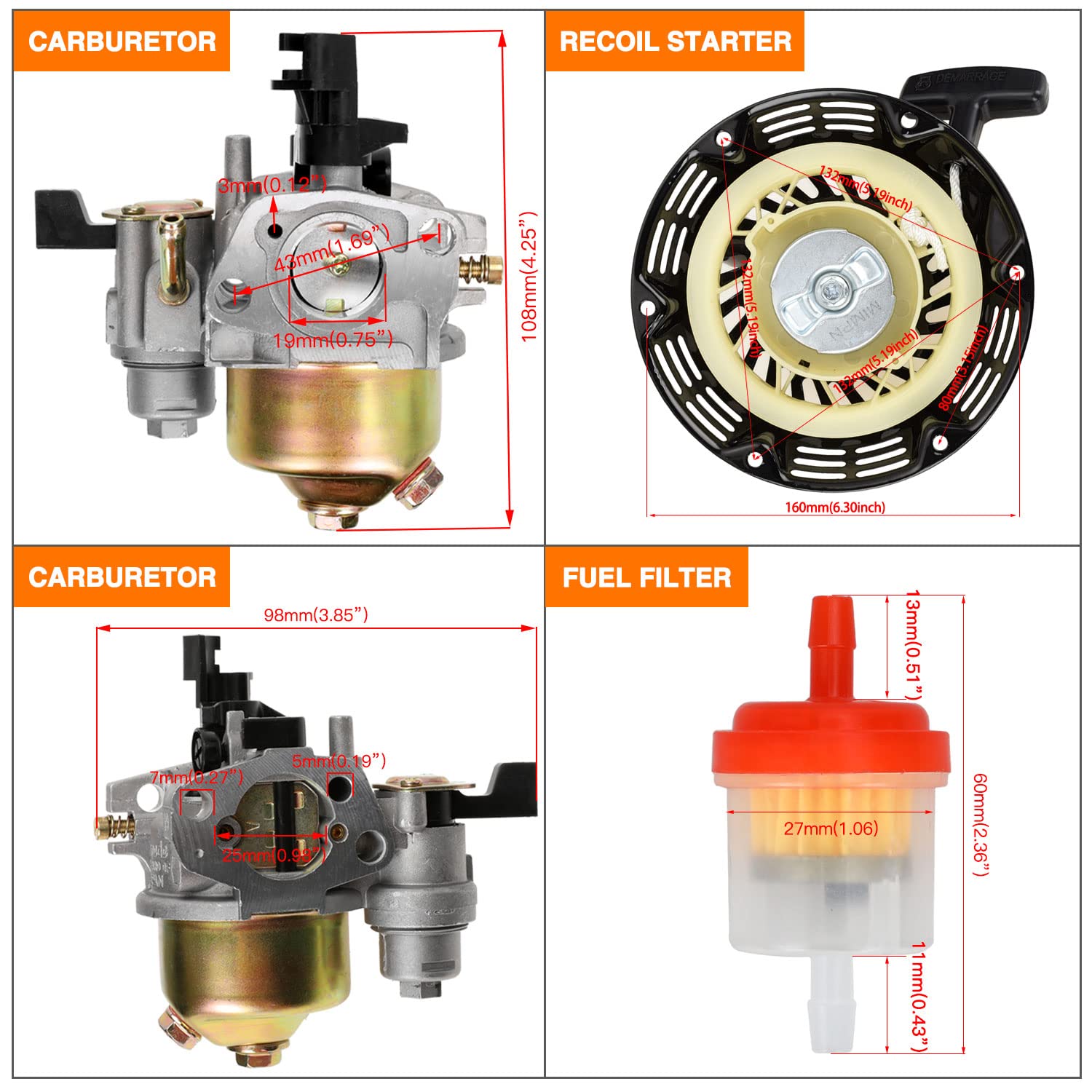 FVRITO carburetor close-up with throttle needle for precise tuning benefit