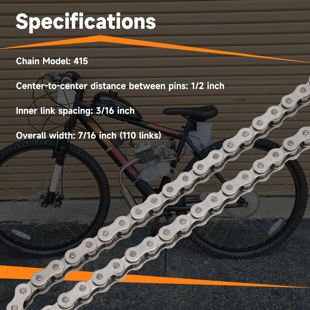FVRITO chain side profile on table showing construction and thickness benefit