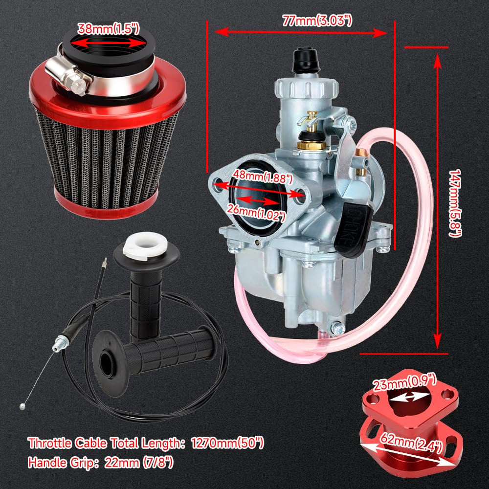 FVRITO ten main jets assortment enabling accurate fuel tuning