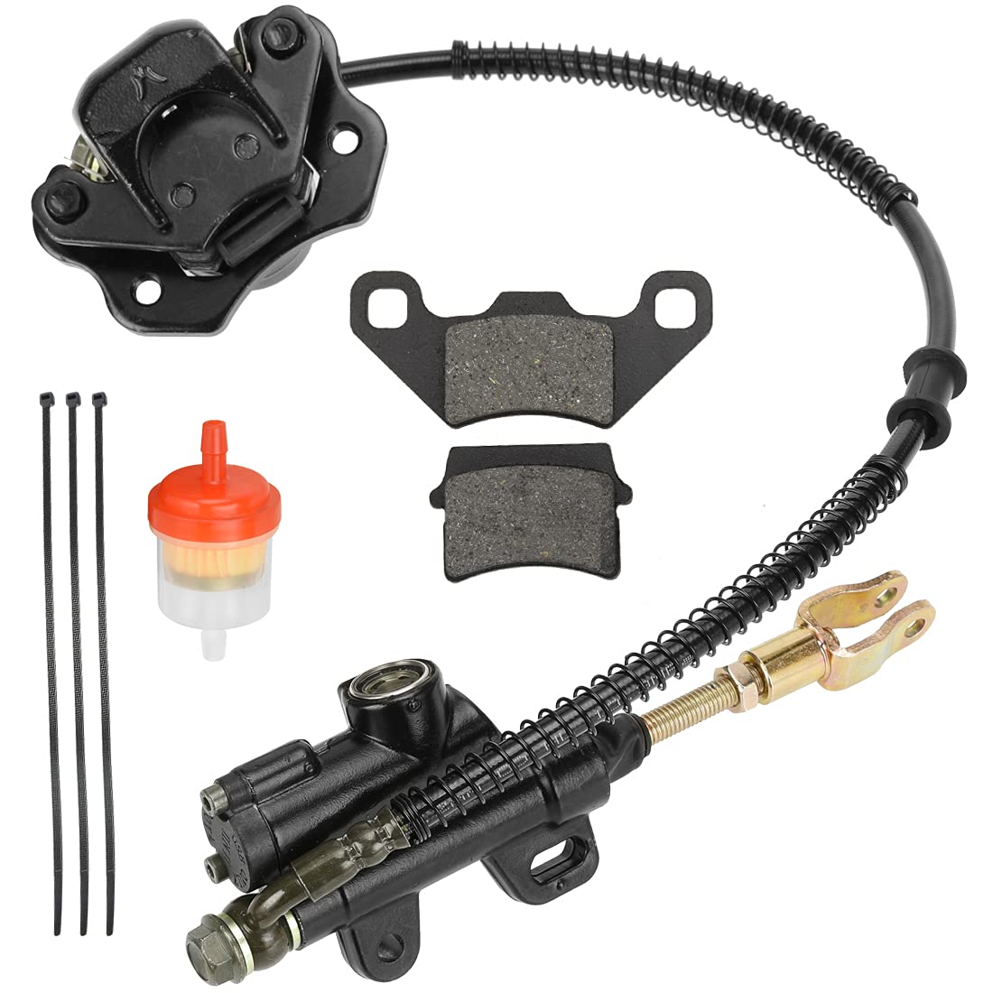 FVRITO front view of rear brake assembly showing complete kit benefits
