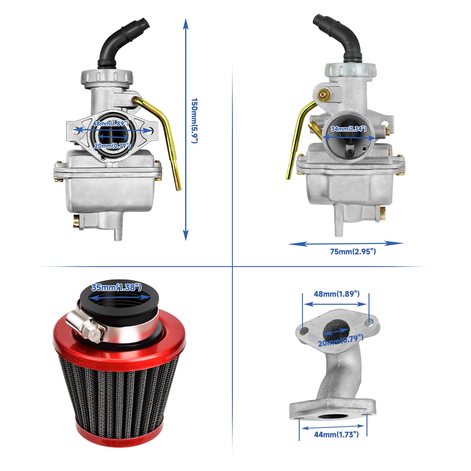 FVRITO size comparison with spark plug demonstrating compact, direct-fit dimensions