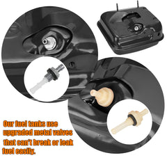 FVRITO top filler offset angle for easier refueling on tight-frame minibikes and karts