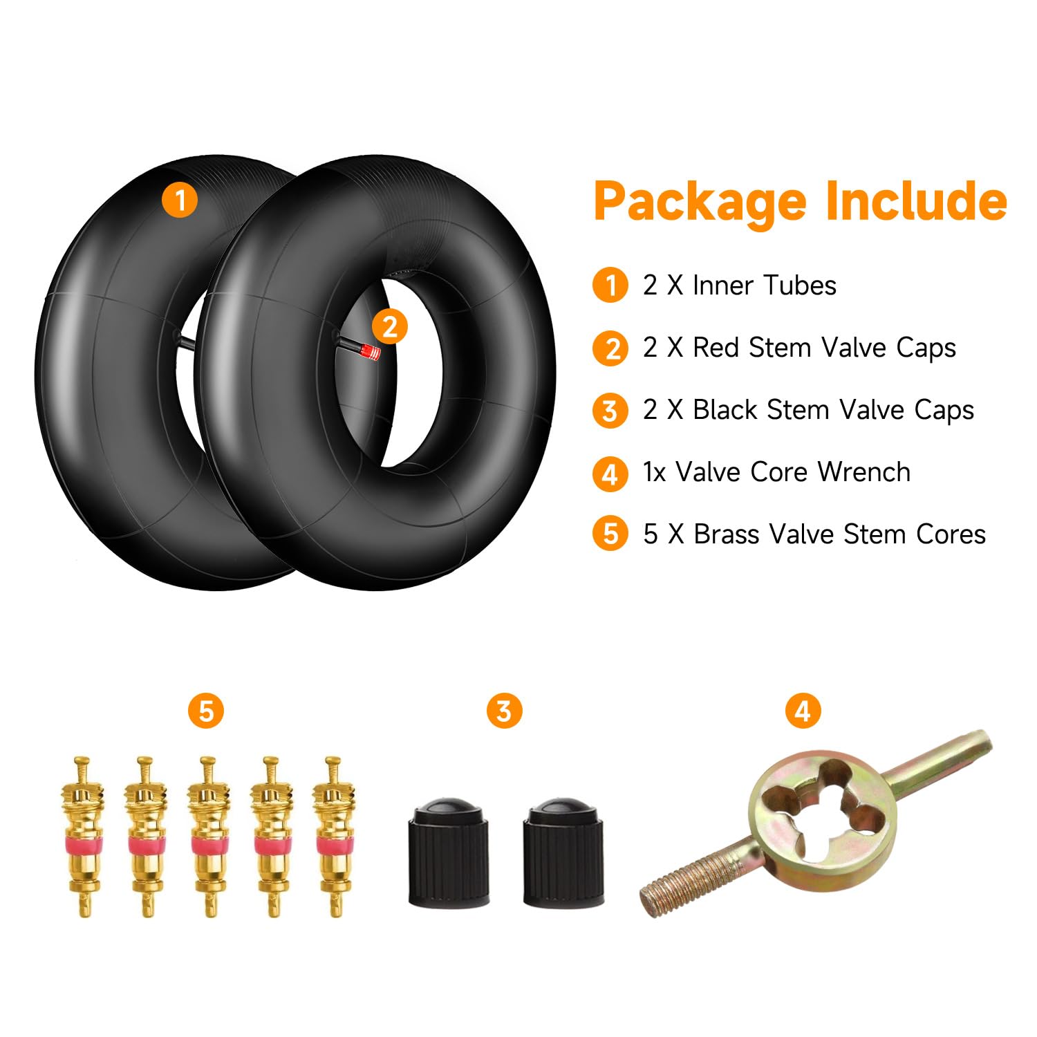 FVRITO inner tube on garden cart in yard showing reliable performance during use