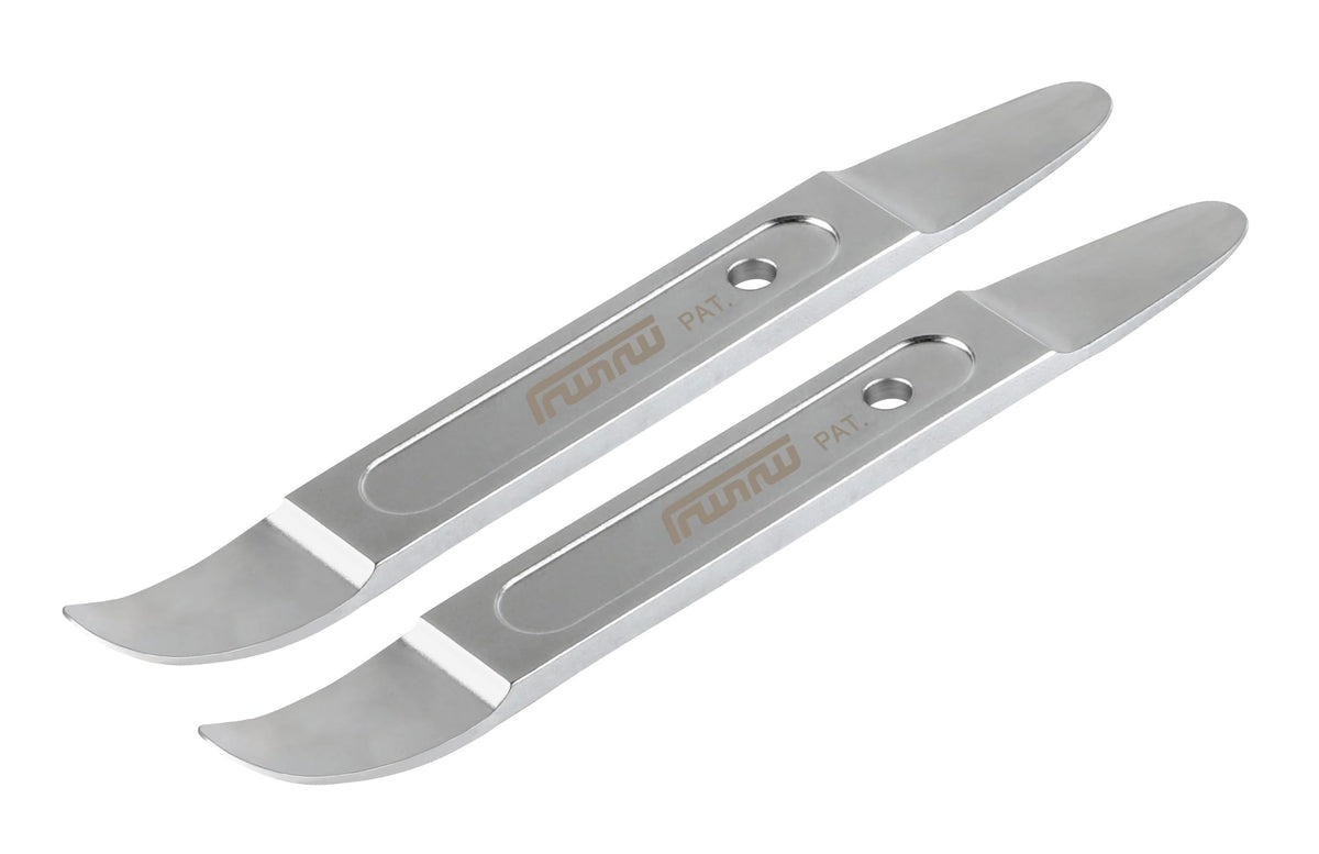 FWTW metal skin wedge front angled view showing both curved and straight pieces, durable construction benefit