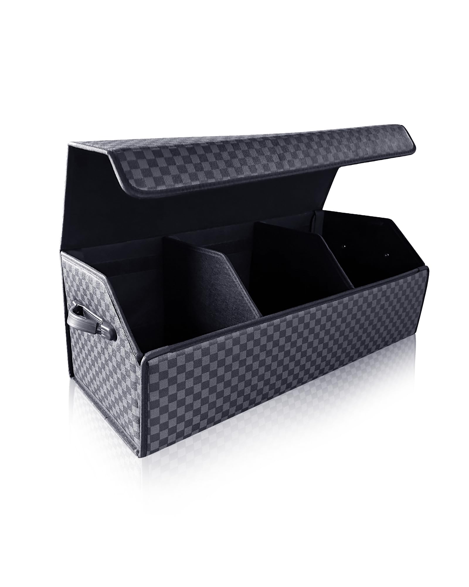 Fyzeoty front view organizer showing tidy trunk storage benefit