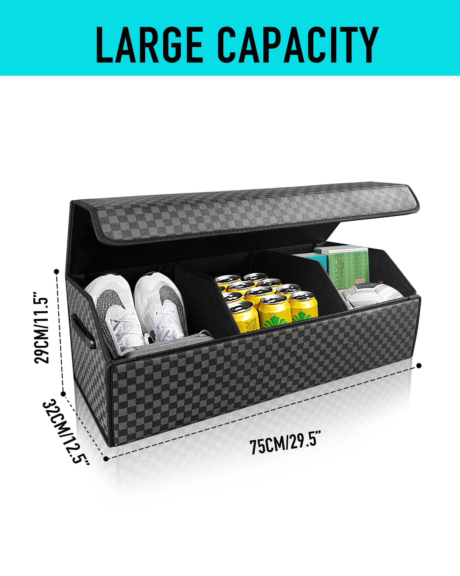 Fyzeoty open magnetic lid revealing roomy interior and quick access