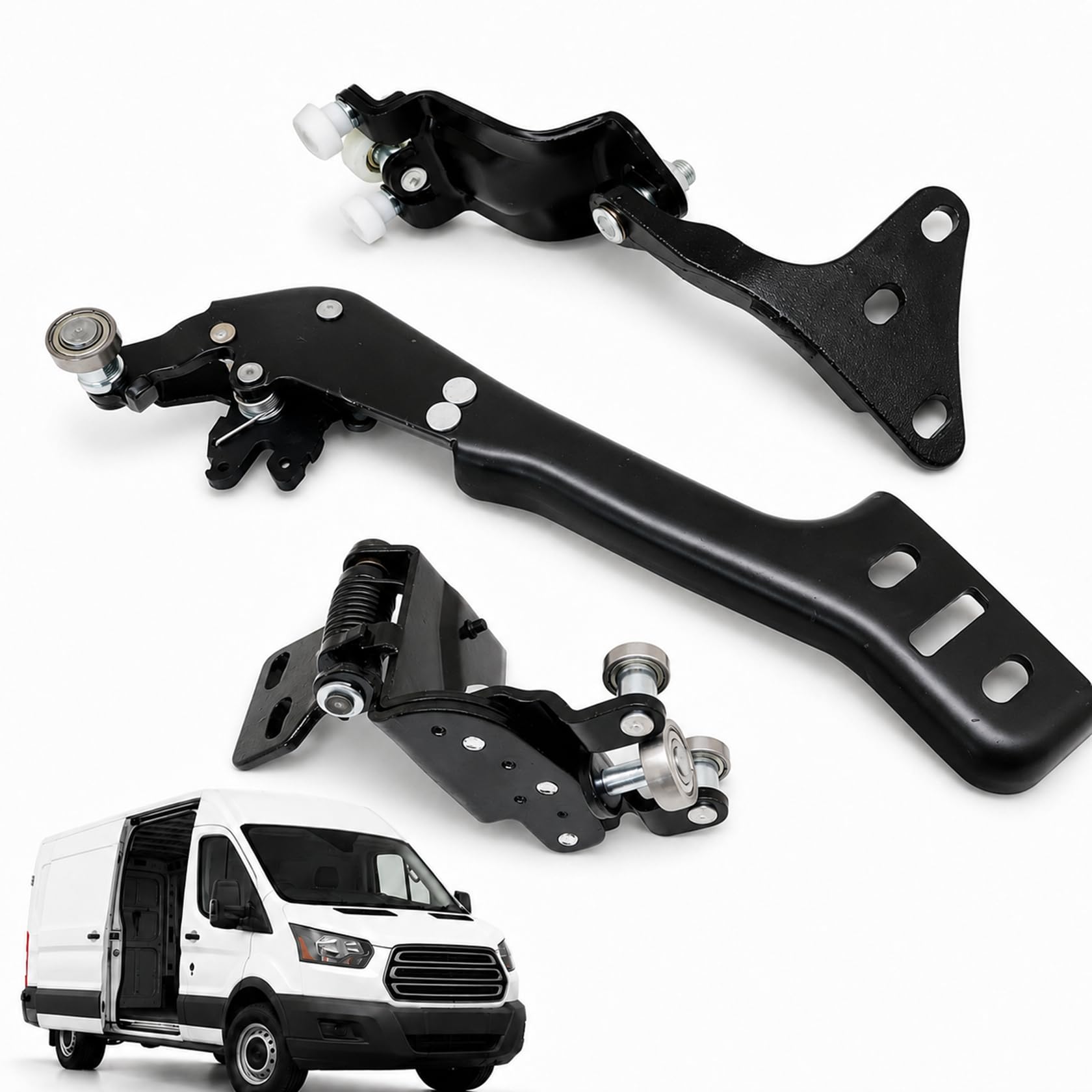 FZJDSD front assembly right side showing full roller kit for smooth door movement