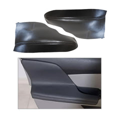 FZJDSD front view of two dark gray armrest covers showing packaged set and finish