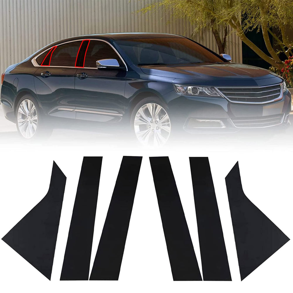 FZJDSD front view of six-piece pillar post kit showing complete set and packaging benefit: easy identification