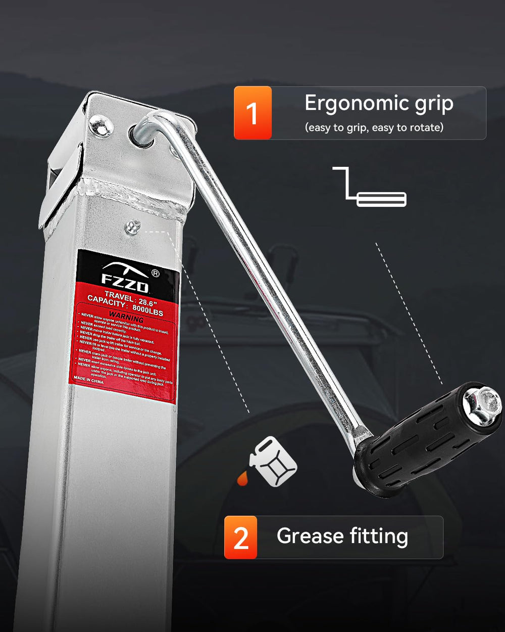 FZZD oversized base plate detail providing stability and better ground contact