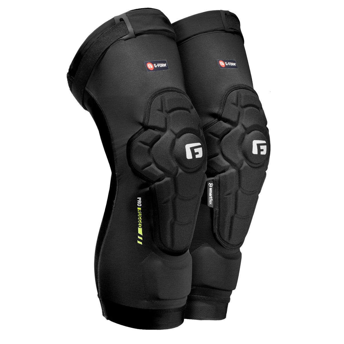 G-Form knee guard front view showing slim profile and comfortable fit
