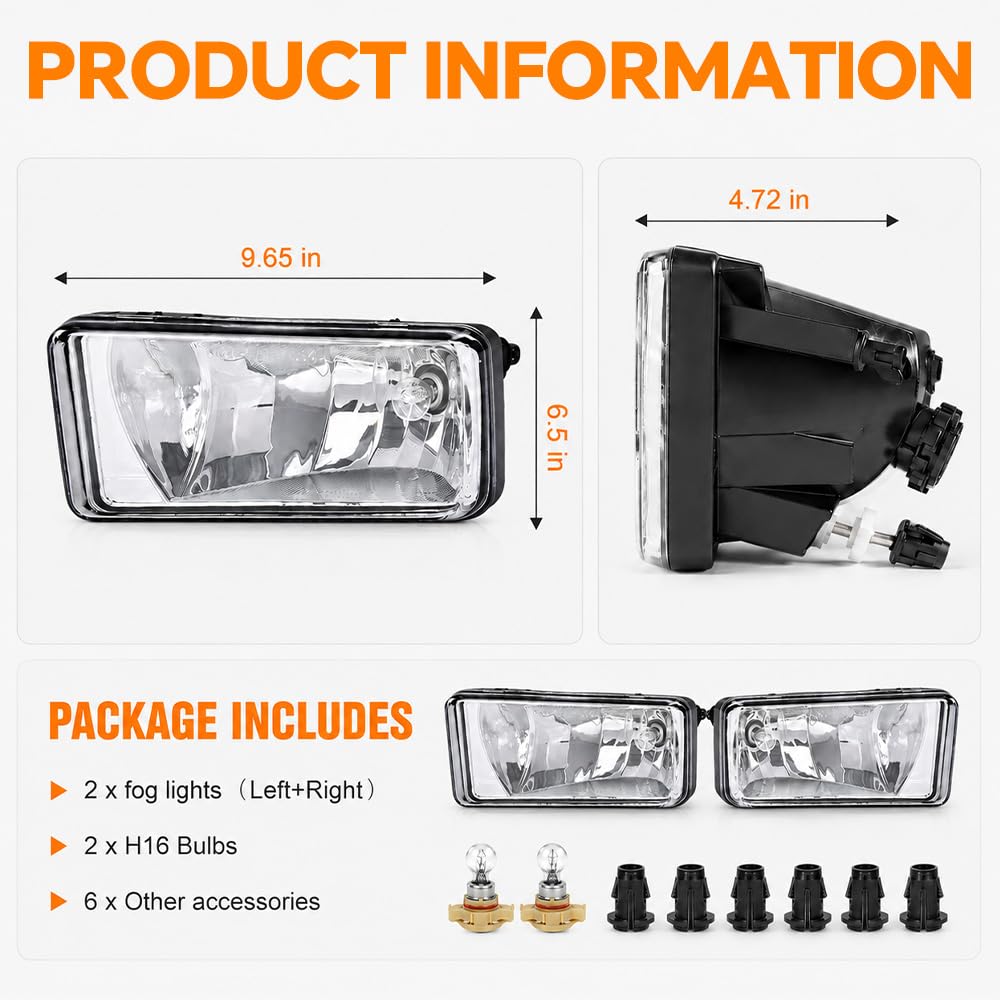 G-PLUS packaged fog light with mounting hardware ready for direct replacement
