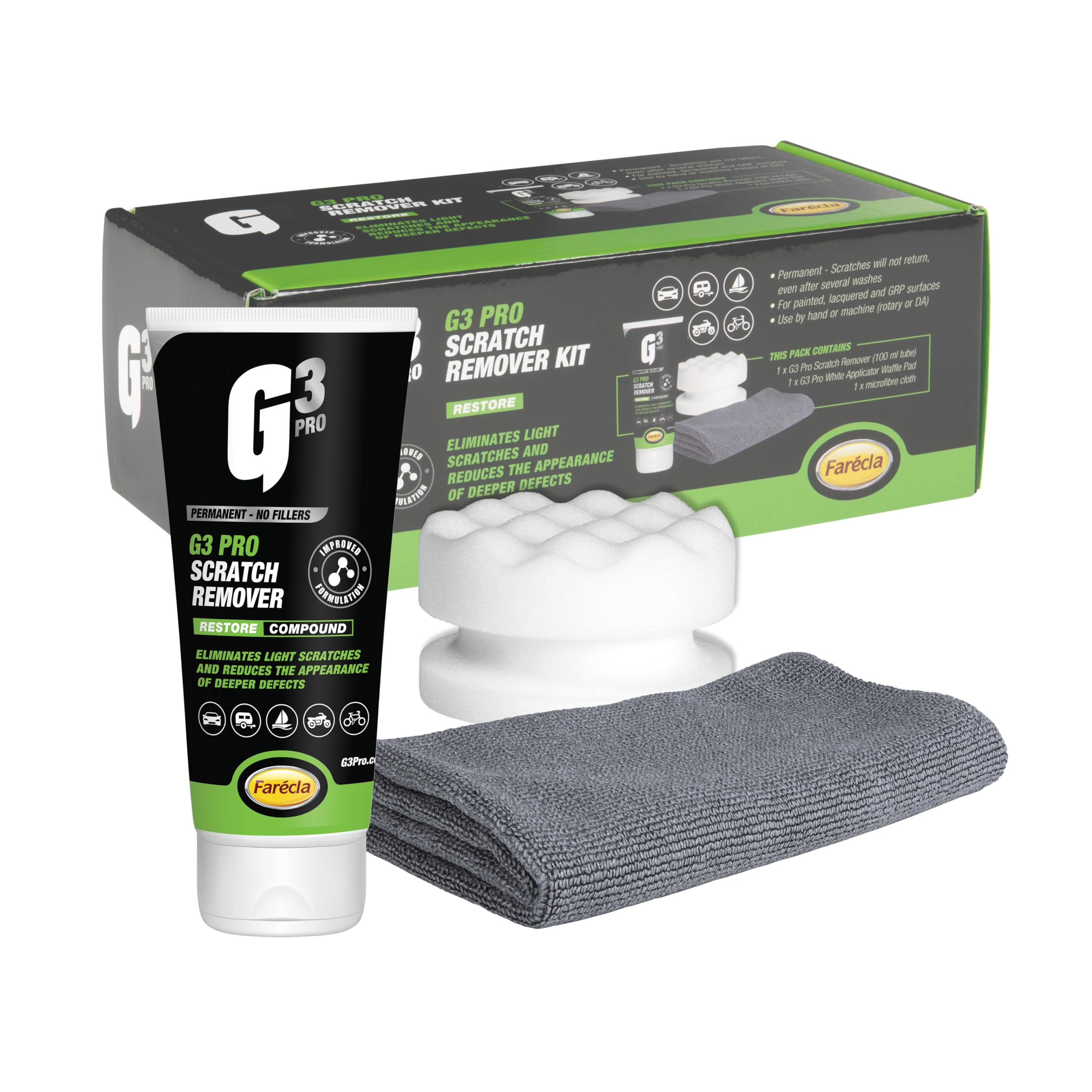 G3 Pro front packaging showing kit components for easy home repairs