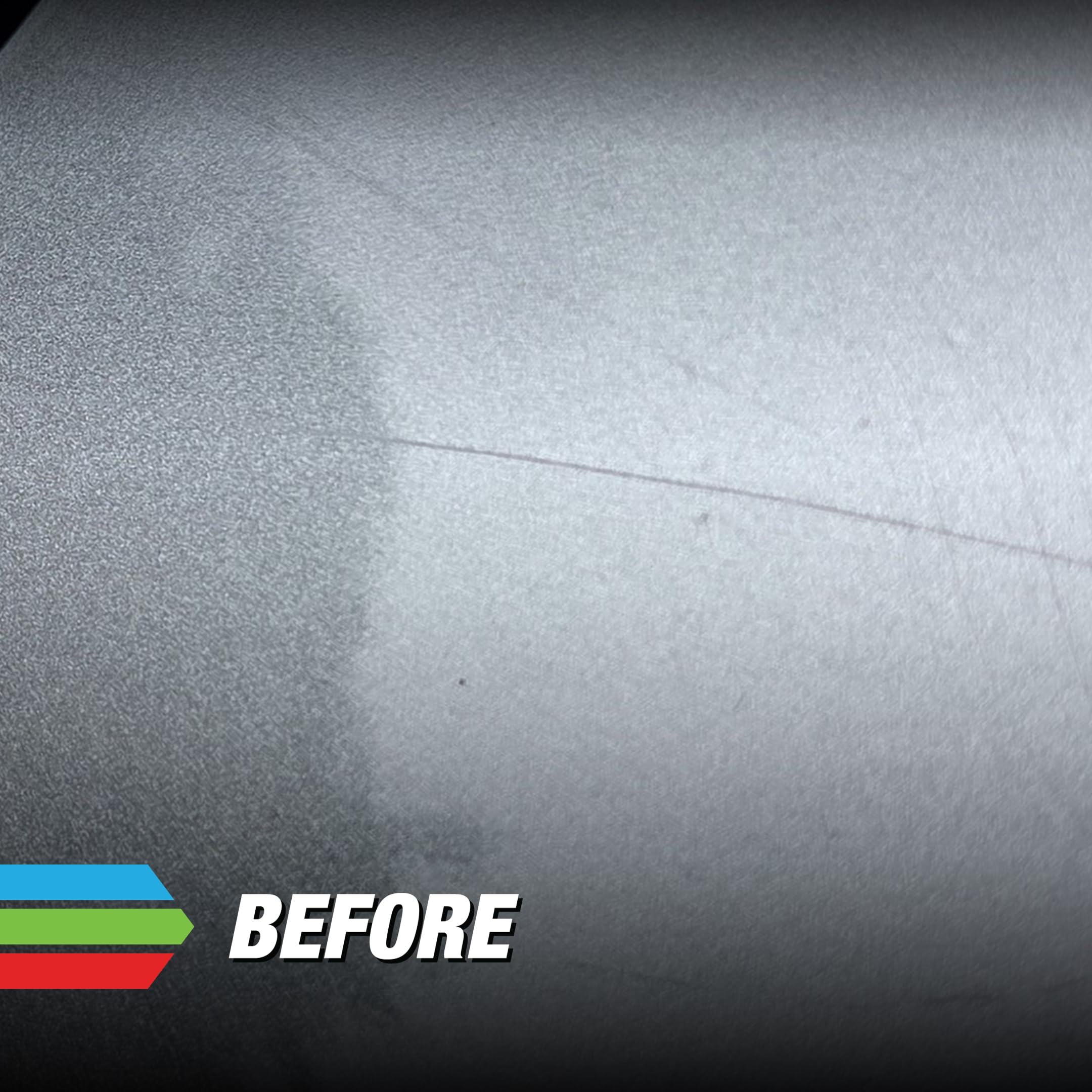 G3 Pro applied on car door scratch showing fast visible correction