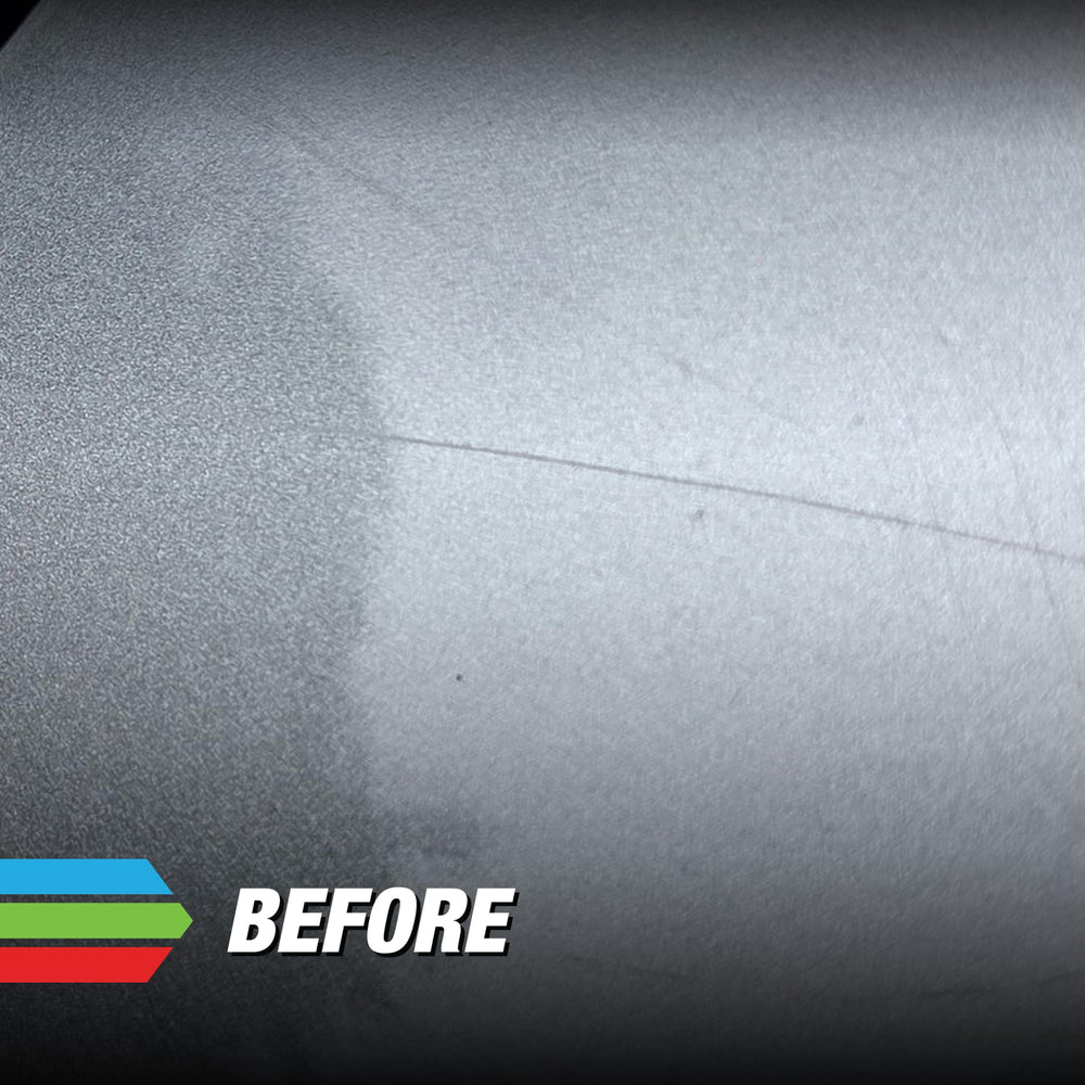 G3 Pro applied on car door scratch showing fast visible correction